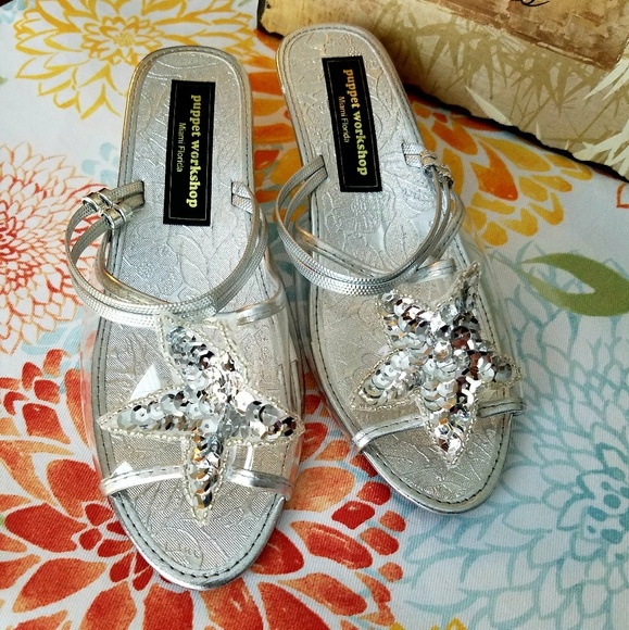 🌟Girls Silver and White Star Mini Heels! New! - Picture 5 of 5